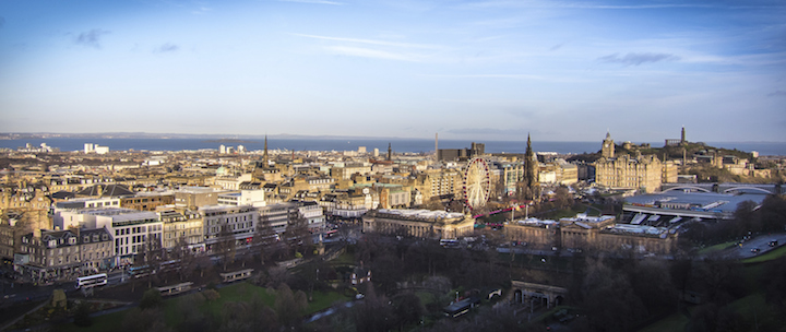 View of Edinburgh Skyline from the Castle