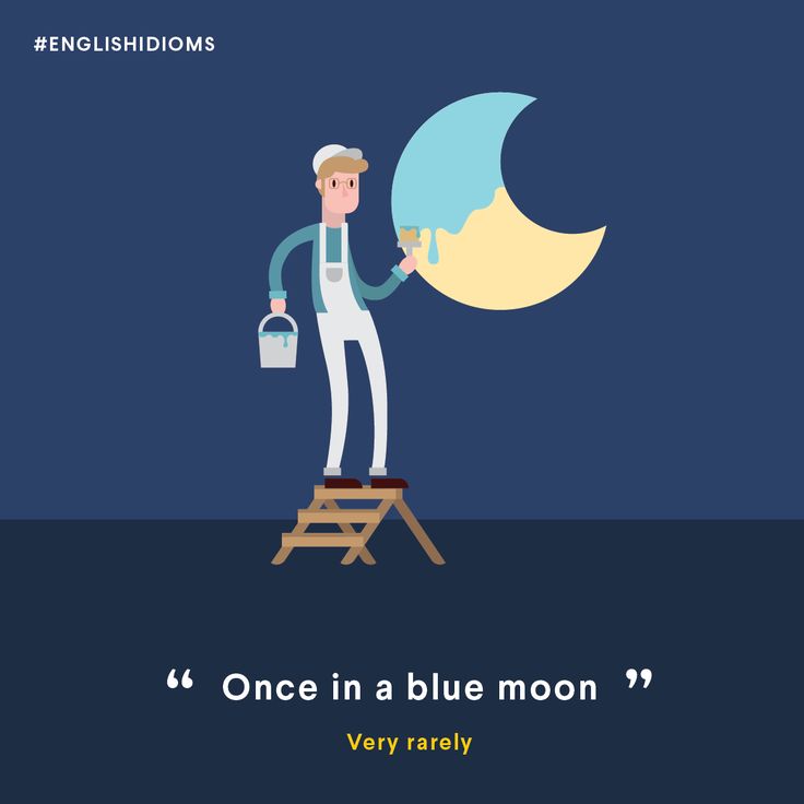 once in a blue moon english expression