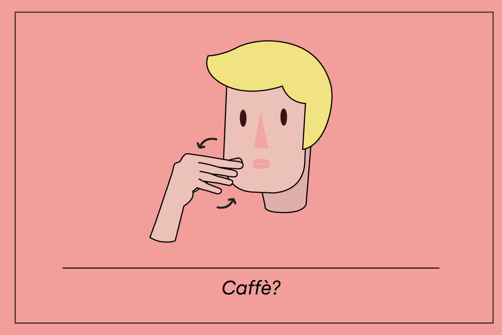 Caffe Italian hand gesture